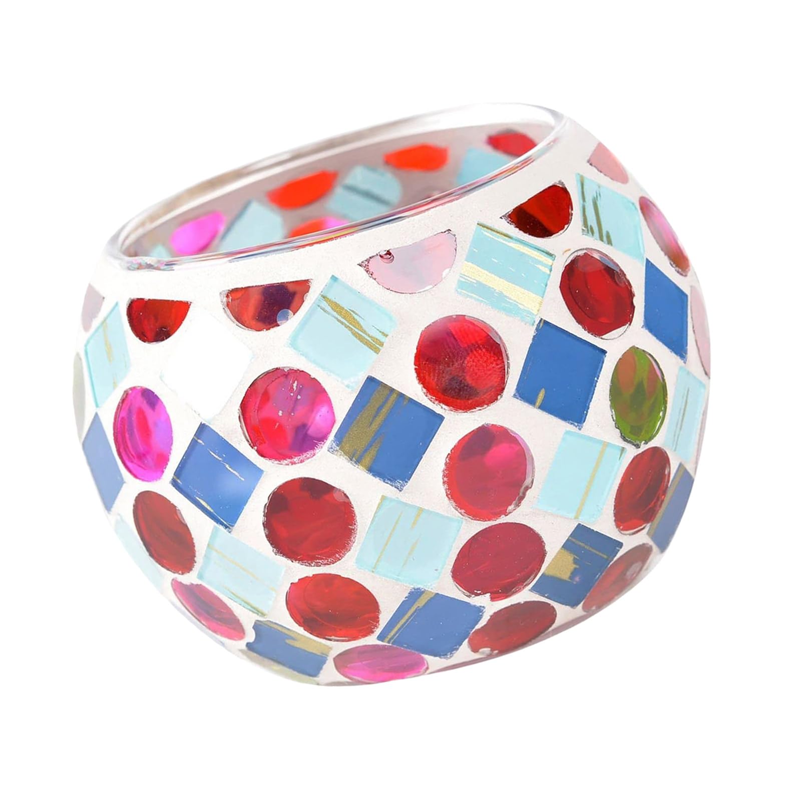 Artistic Stylish Glass Candlestick Creating Colorful Light Effects for Dream Homes Ambiances for Living Space Colorful Candleholder