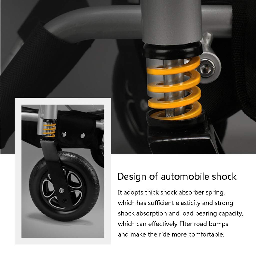 Fauteuil Roulant électrique Pliable Ultra léger - Approuvé par Les compagnies aériennes, Coussin Confortable, Moteurs puissants sans balais, Double Batterie, Tout Terrain
