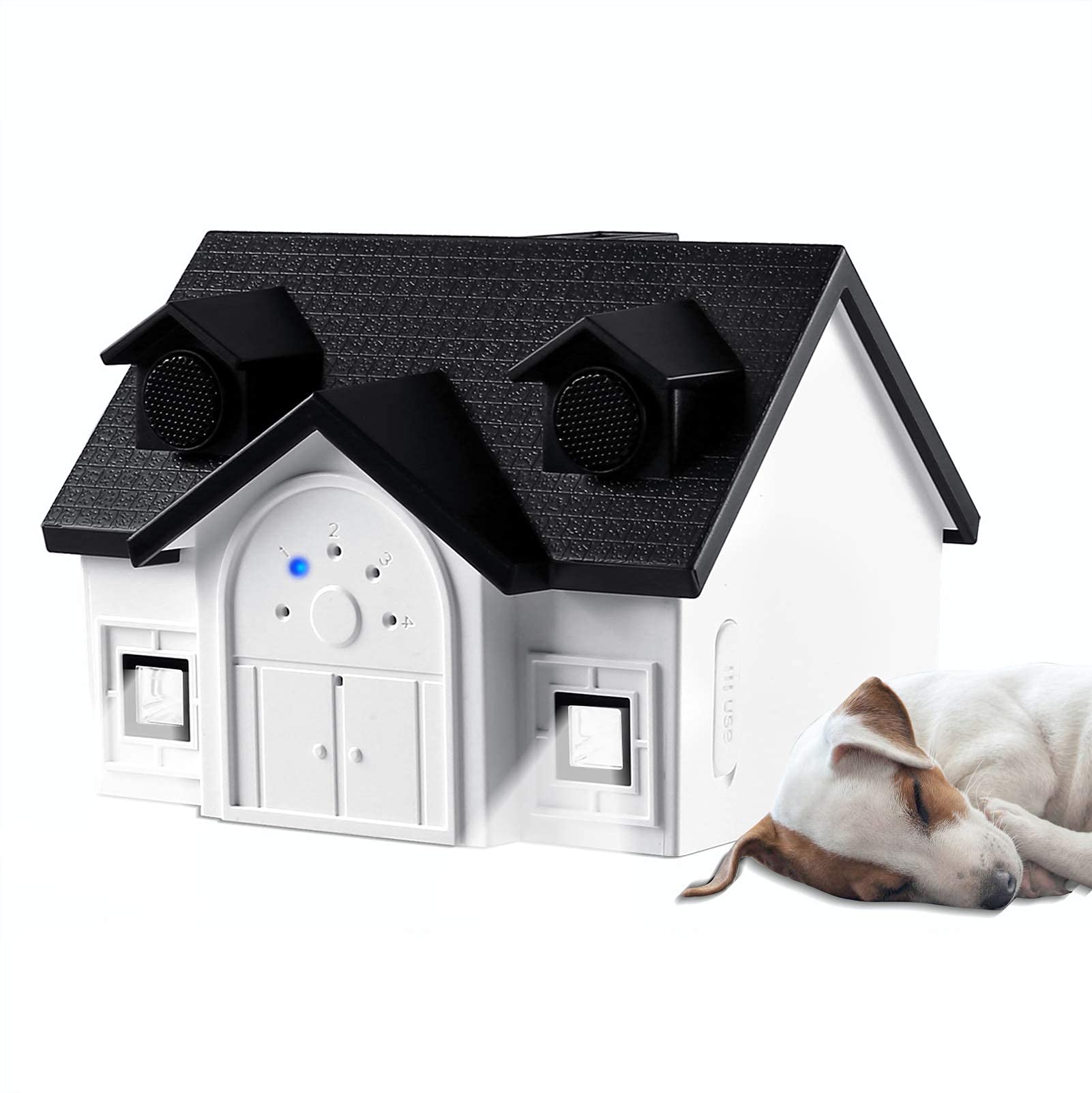 Dispositifs de Dissuasion des aboiements pour Chiens, Dispositifs Anti-aboiements à ultrasons, Arrêtez Les aboiements de Chien avec 4 Modes réglables, Bouchon Anti-aboiement étanche et Inoffensif