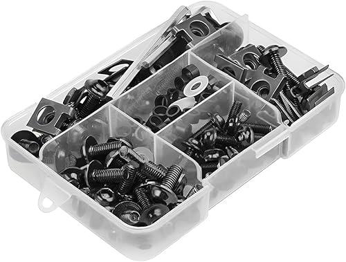 AICEL Kit de pernos de carenado de motocicleta, 177 piezas, tornillos de sujeción coloridos, juego de clips de tuerca, tornillos de aluminio M5 M6 AICEL Kit de pernos de carenado de motocicleta, 177 piezas, tornillos de sujeción coloridos, juego de clips de tuerca, tornillos de aluminio M5 M6