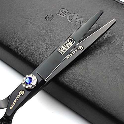 Ciseaux professionnels 400C ensemble noir 5,5 pouces de coupe mince
