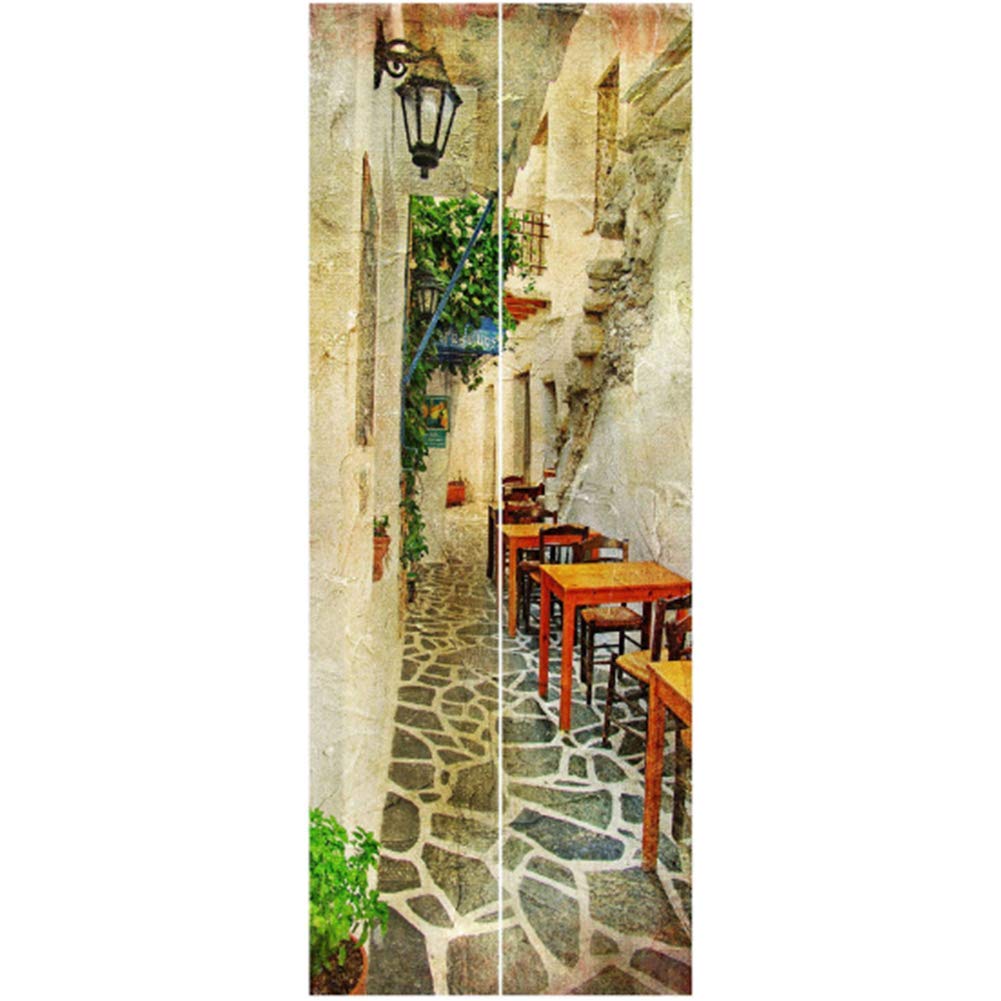 Sticker porte effet 3D FEIFAN 38.5x200cm pour decoration de salon et chambre