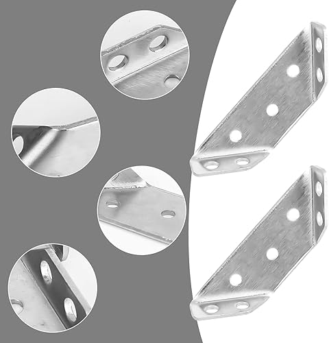 Miniatura 4 de Conector universal de esquina de muebles de acero inoxidable, soportes de esquina angulares de acero inoxidable para estantería, gabinete de mesa,