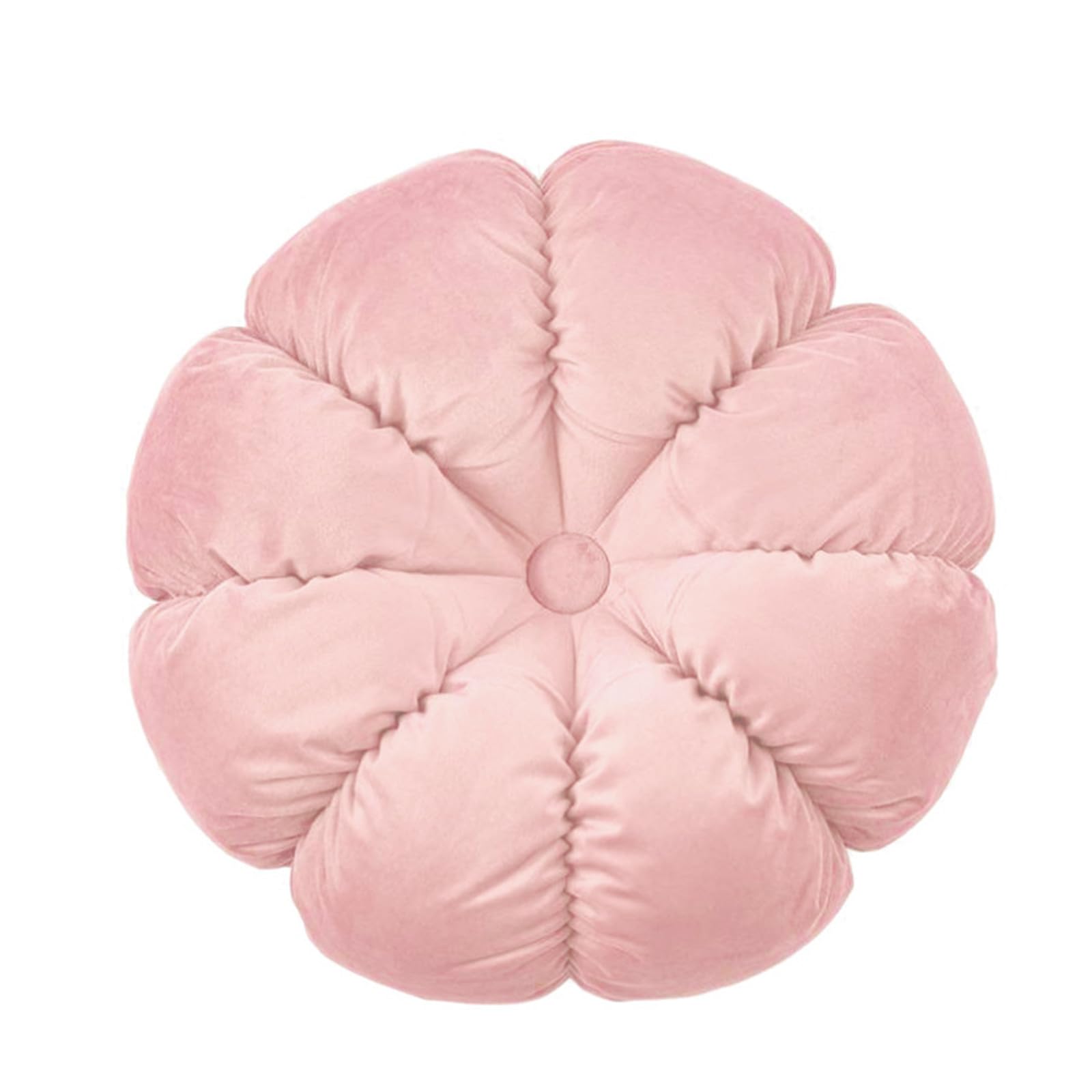 S_SSOY Round Flower Throw Pillow 18",Soft Velvet Petal Cushion Pillow Floor Pillows for Living Room Sofa Bed Chair Floor Car Home Decoration (Pink)