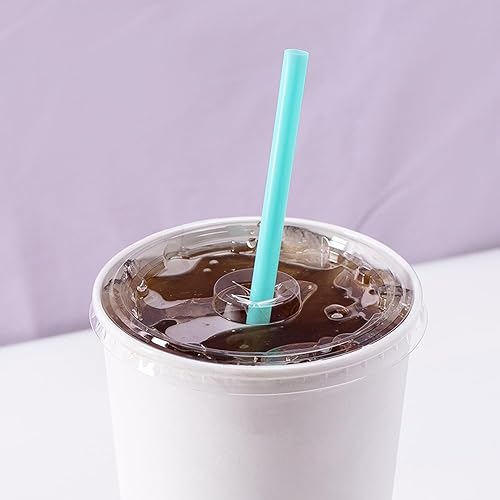 Miniatura 5 de KARAT EARTH KE-KCL115 Tapa plana PLA de 4.528 in de diámetro para vaso frío de papel de 44 oz - Caja de 480 piezas