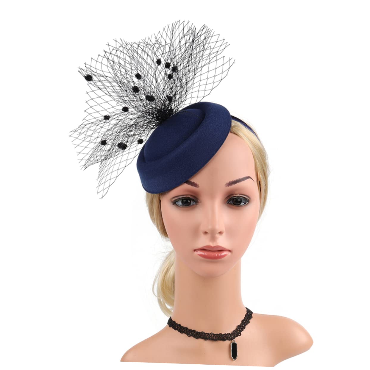 FRCOLOR 4pezzi Fascinator da Donna con Velo Elegante e Clip per Cappello da Tea Party Rete per Cerimonie e Occasioni Speciali Accessorio Femminile Versatile per Matrimoni e Feste