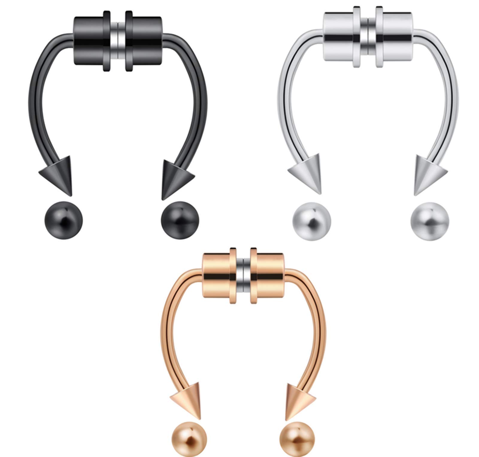 Fake Nose Ring Septum Piercing Magnet Magnetic Nose Hoop Rings Faux Septum Rings Non Piercing Clip On Nose Hoop Rings