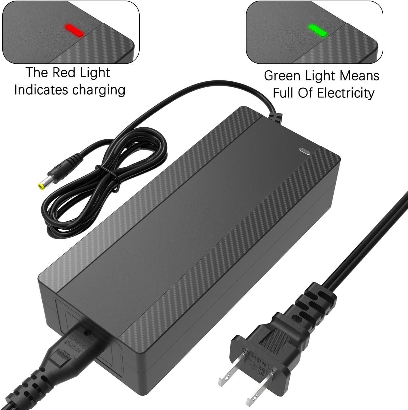 ETL Certified 42V 2A Electric Scooter Charger, 7-in-1 Universal Charger Replacement for 36V 10S Lithium Battery, Compatible with Razor Gotrax Xiaomi Jetson Ninebot Hoverboard & E-Bike