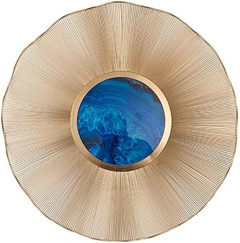 Metal Wall Art Gold Wall Decor For Living Room, Metal Plate Wall Art Large Luxury 3D Wall Accents For Home Office Bedroom Or Living Room Wall SculpturesColor58cm