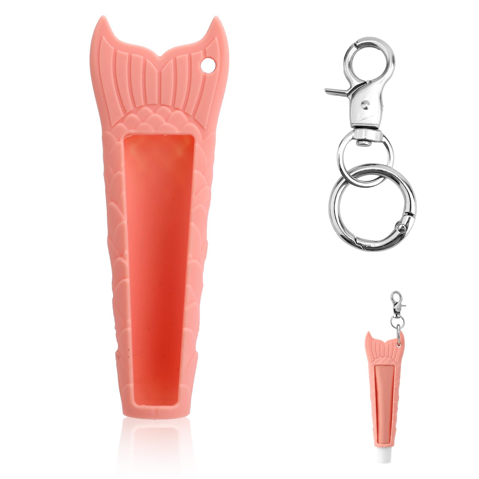 Tinoaly Lip Balm Holder Keychain, Portable Silicone Lip Balm