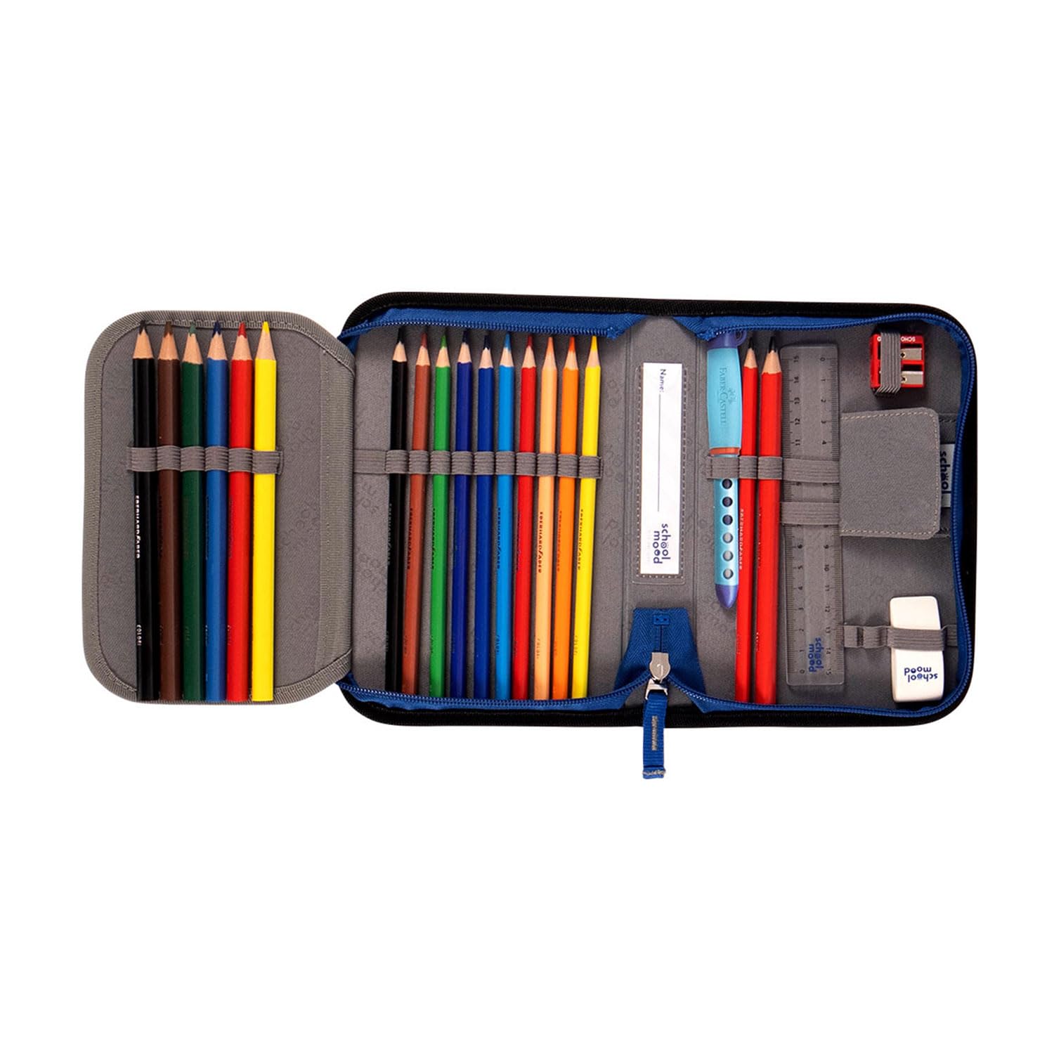 Familando - School Mood Timeless Air+ Schulranzen Set - 6-teilig mit Federmappe - HSV Fußball Verein - 980g leicht mit 23L Volumen - mit höhenverstellbarem System & Reflektoren- Ab 1. Klasse