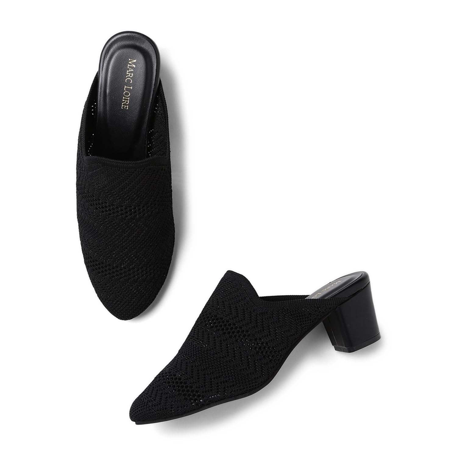 Marc Loire Womens Slip on Block Heel Mules for Formal and Casual Wear (Black, 4) (B0D4R5VQ6G) Amazon Price History, Amazon Price Tracker