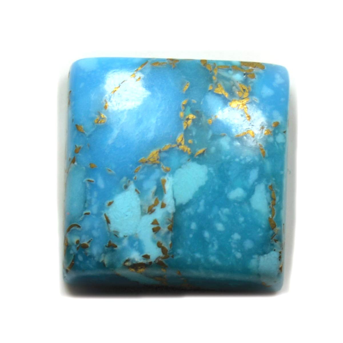 10.25 Ratti Certified Original Turquoise Loose Stone 9.32 Carat Square Shape Feroza Engerised Gemstone-image-24