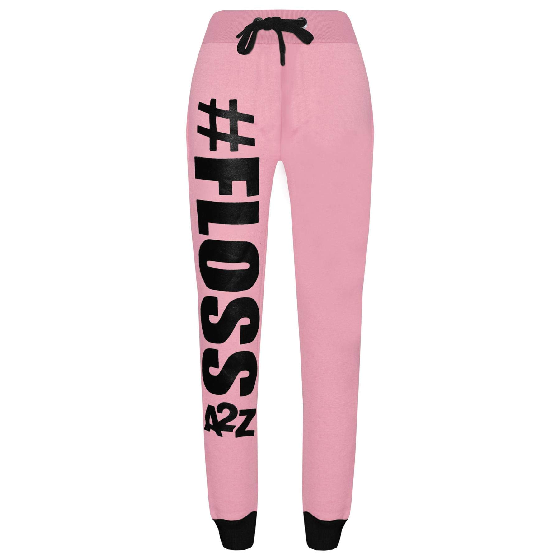 A2Z 4 Kids Mädchen Trainingsanzug Floss Crop Top Jogger Set Zweiteiliges Activewear Outfit Fleece - T.S Crop #Floss Baby Pink 11-12