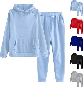 TANGNADE Jogger Sets for Women 2 Piece Plus Size Fall Sweatsuits Lounge Matching Hoodie Set Travel Tracksuits Winter Clothes