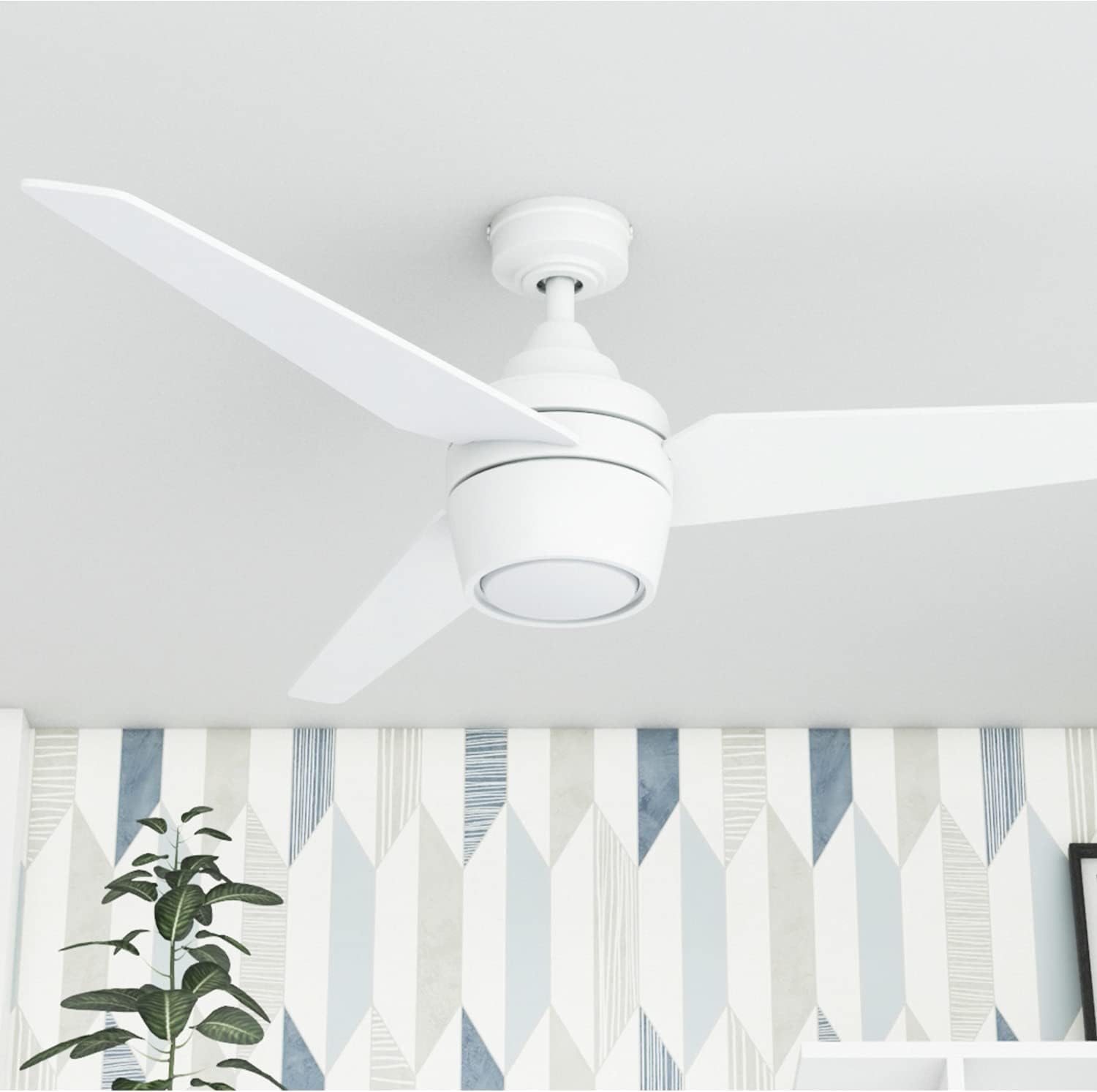Top Rated Honeywell 50605 Eamon Modern Ceiling Fan with Remote Control, 52, White