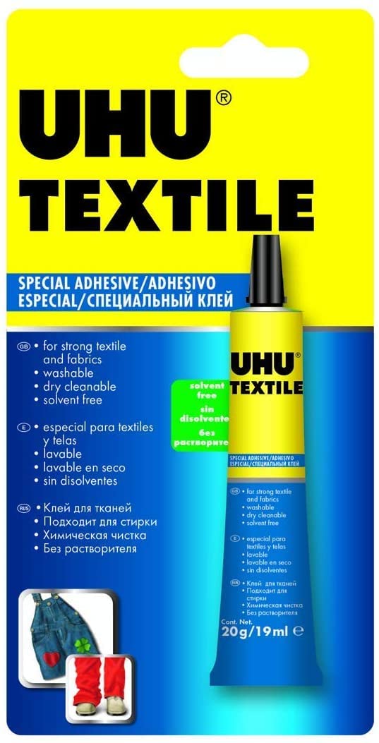 Glue & Sticky Stuff Clear Uhu Textile Solvent Free Fabric Glue 19Ml By