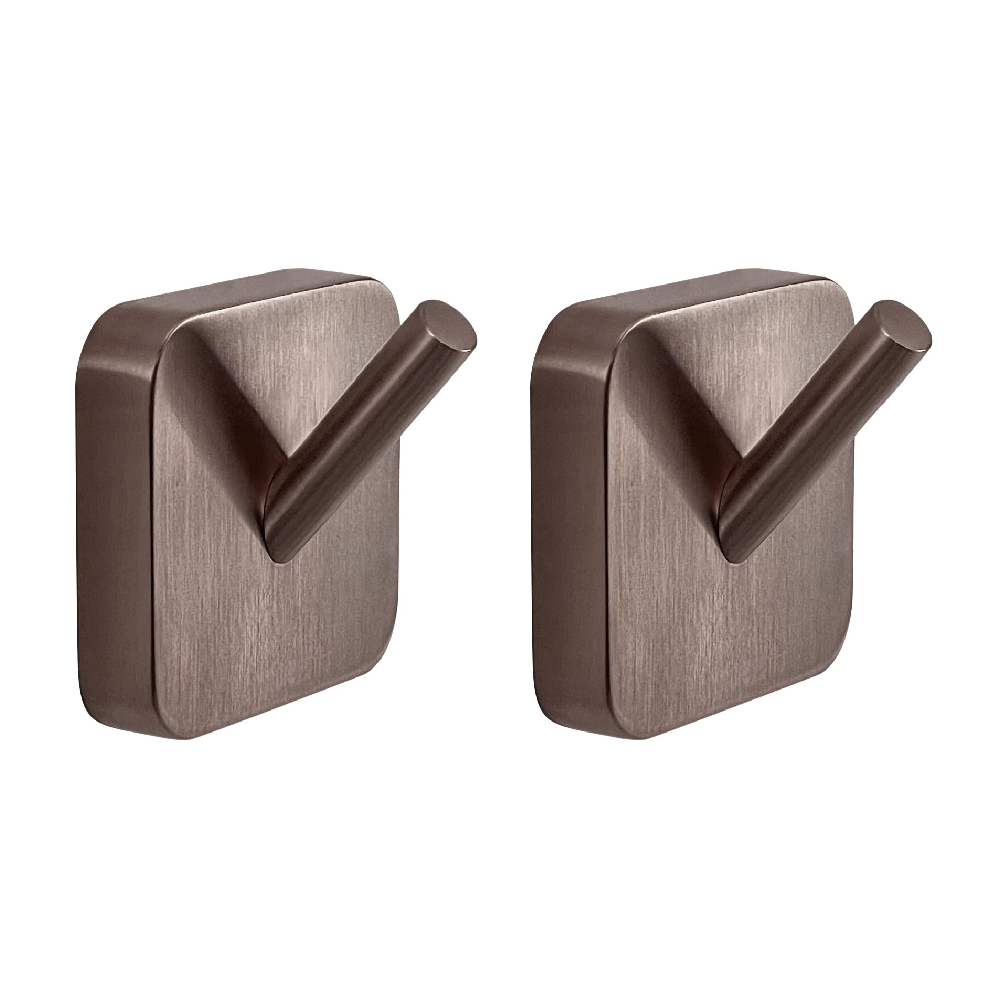Gedy Tonga Bathroom Towel Hanger, 2 Pieces, Stainless Steel, Rose Gold, 4.7 x 3.1 x 4.9 cm, Adhesive