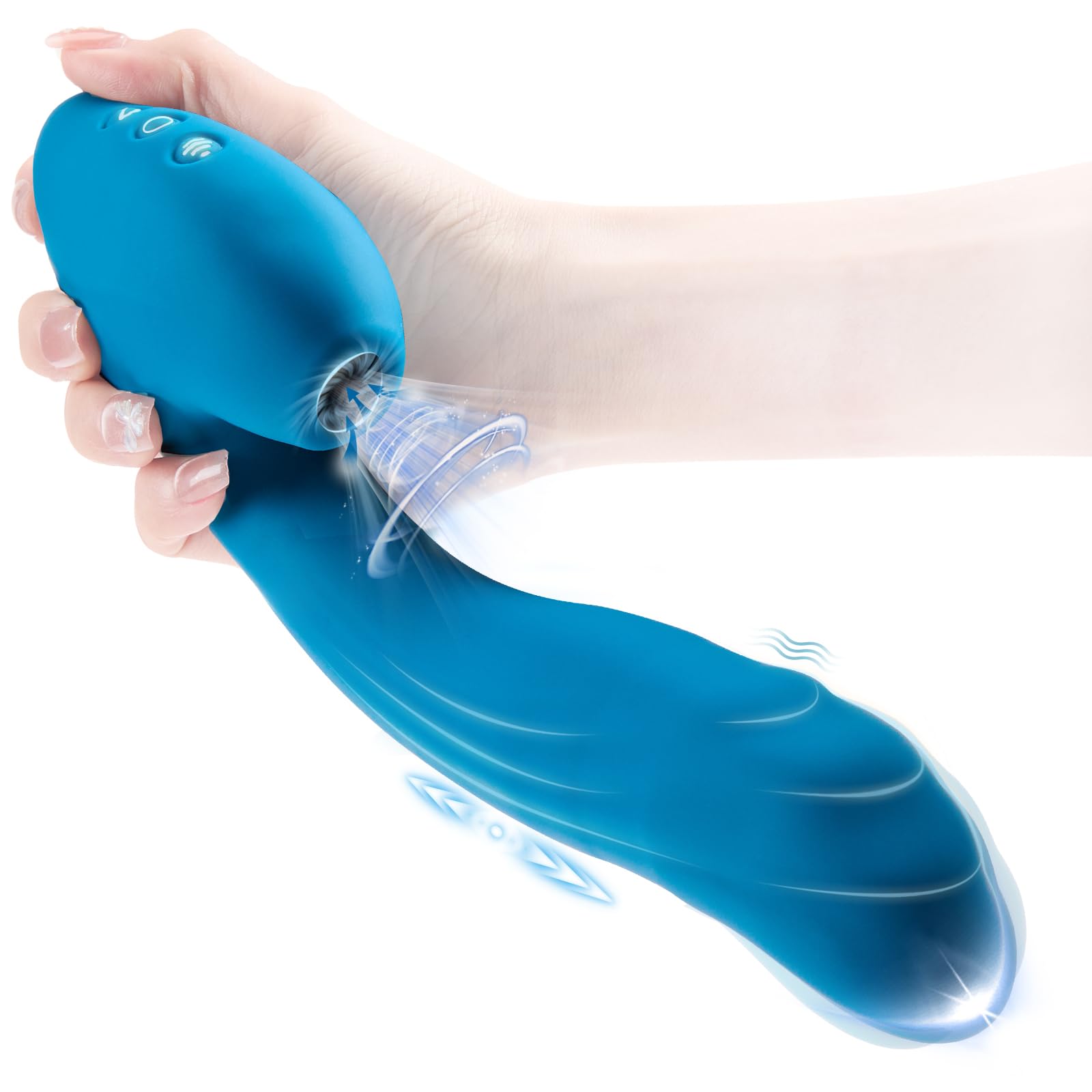 All-in-one Vibrator Dildo Sex Toys - Soft Liquid Silicone Adult Toy with 10 Suction 10 Vibrating 7 Thrusting
