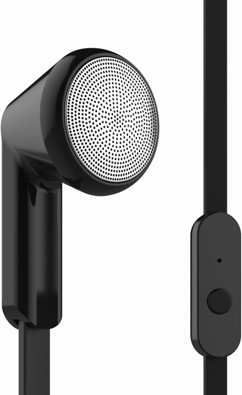 One Side Earphone with Microphone - Stereo Sound on 3.5mm Headphone Jack