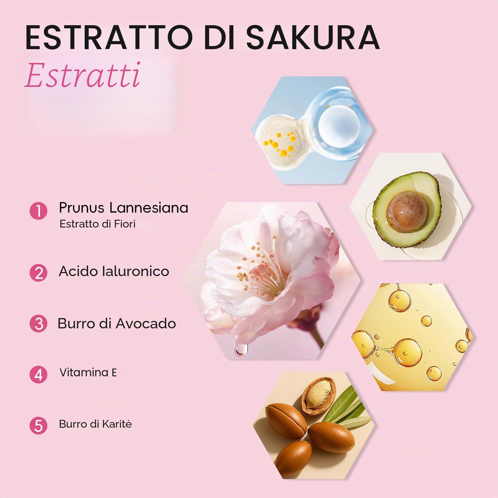 Sakura Balsamo Detergente Struccante 100g, Kit Struccante Viso e Occhi da Viaggio, per Pelle Detersa e Make-Up Rimosso, con Prodotti Skincare Viso Mini e Maschere Idratanti