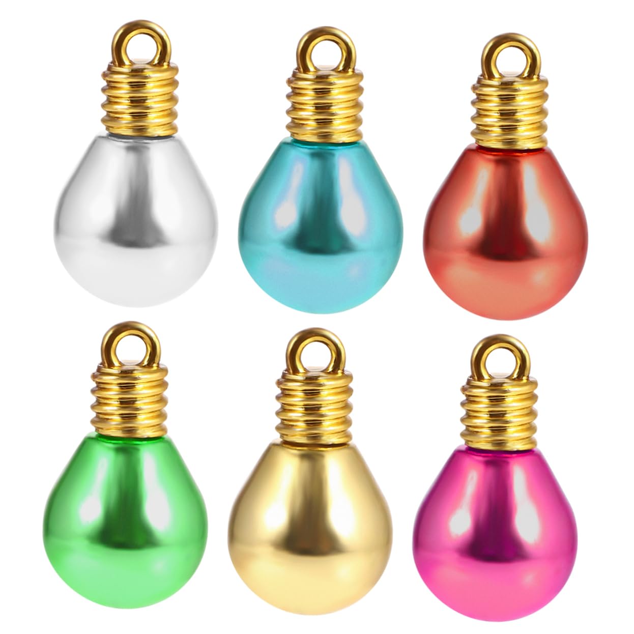 100 Piezas Decoración Bombillas Redondas Cuentas De Plástico Materiales De Bricolaje Accesorios De Joyería Joyería Diy Duraderas Decoración Hogar