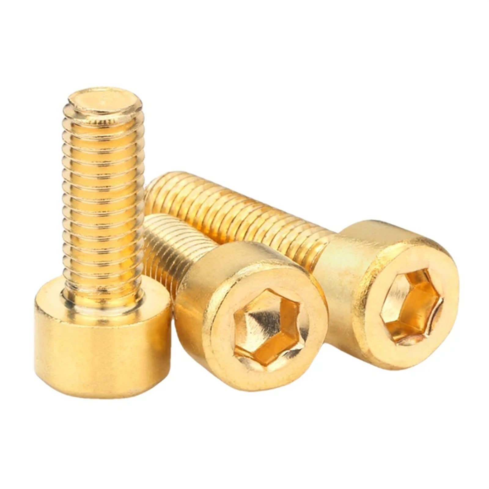 Tornillos de cabeza hexagonal con ranura, 10 unids/lote tornillos de cabeza hexagonal latón puro DIN912(60mm,M10)