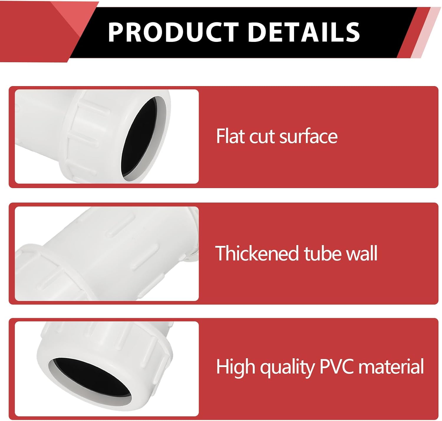 (Pack of 1) EFIELD 1-1/2-Inch PVC Compression Coupling, Schedule 40, Quick Connecting Piping and Repairs of PVC Pipe,(PVC041)