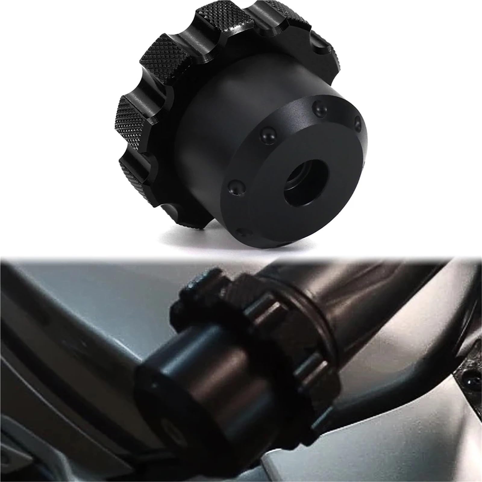 MKBHD Convient for Yamaha R6 R1 FJR1300 YZF-R6 YZF-R1 FJR 1300 R1M Moto Verrouillage de l'accélérateur Régulateur de vitesse Pince d'accélérateur Assistance Barre d'extrémité(BLACK)