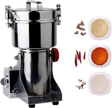 Mill Swing Type Pulverizer Stainless Steel High Speed Grinder Flour Powder Machine for Kitchen Herb Spices Cereal Coffee Grinder