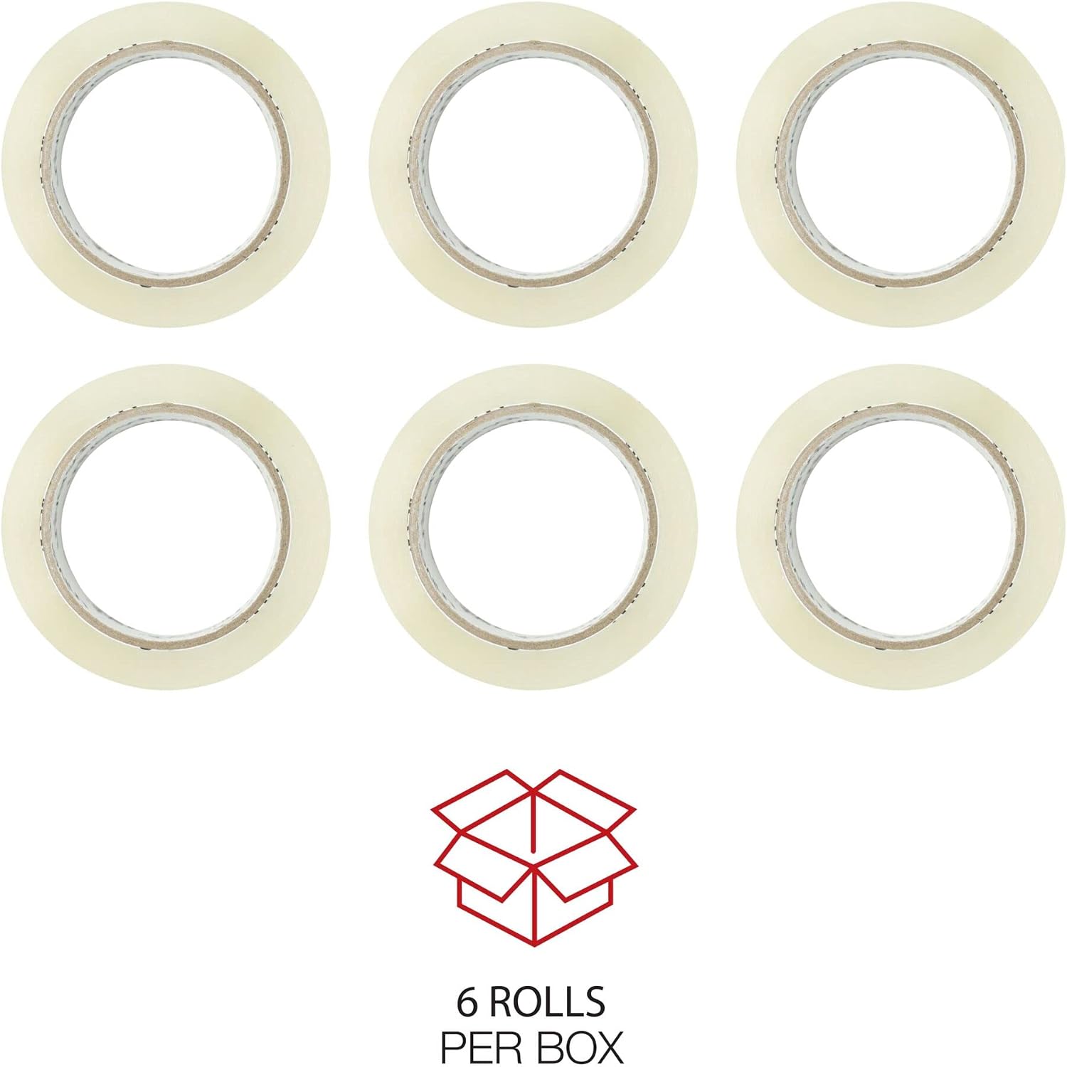Universal Carton Sealing Tape, 2" x 55 Yards, 3" Core, Clear