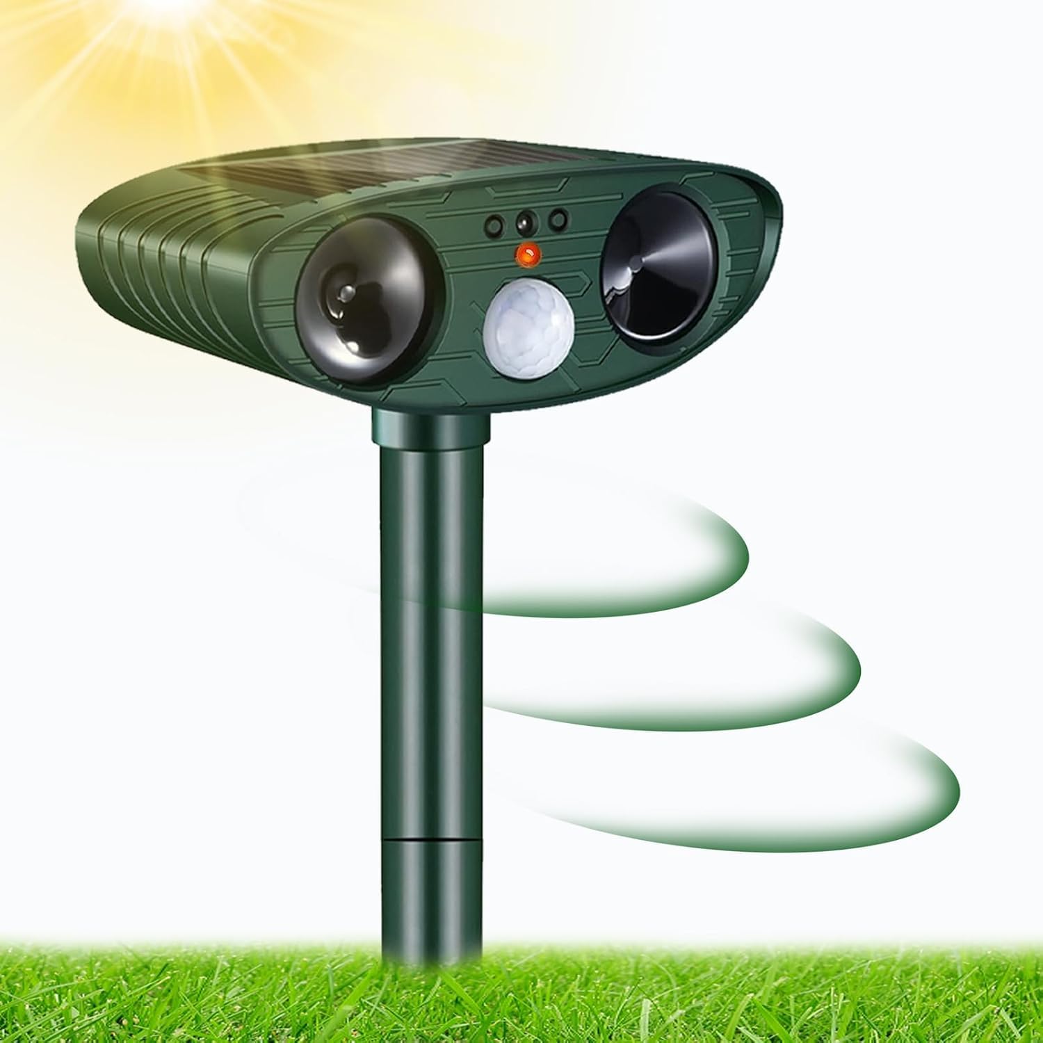 Cat Repellent, Ultrasonic Cat Repellent, Solar Rat Repellent, Deterrent for Gardens UK, Outdoor Animal Deterrent Devices with Motion Sensor for Deer Dog Rabbit Skunk Yard Garden Farm Waterproof