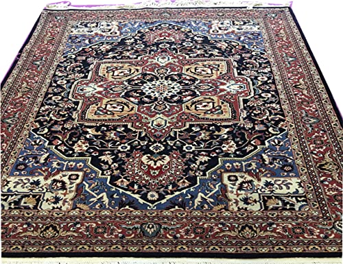 100% Handgemaakte Wol Oosterse Patroon 4ft x 6ft Tapijt voor Partij en Kantoor Dekens - Afbeelding 8