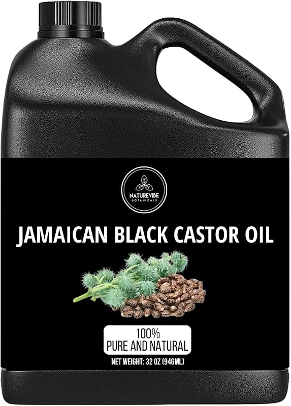 Naturevibe Botanicals Óleo de Rícino Preto Jamaicano, 946 mL