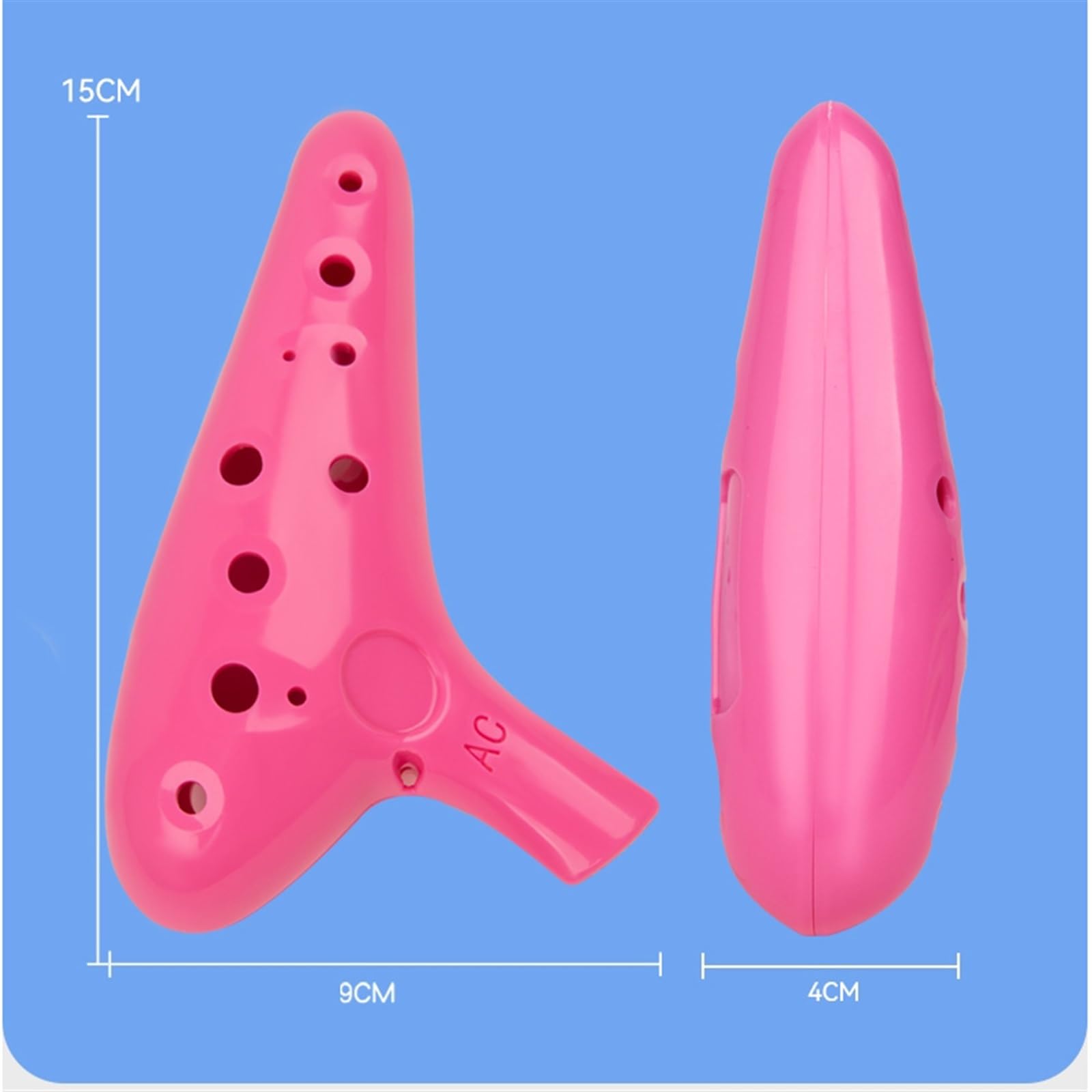 Ocarina 12 Fori Ocarina In Do AC A Tono Medio Strumento Musicale Per Principianti Professionale Ocarina(Pink)