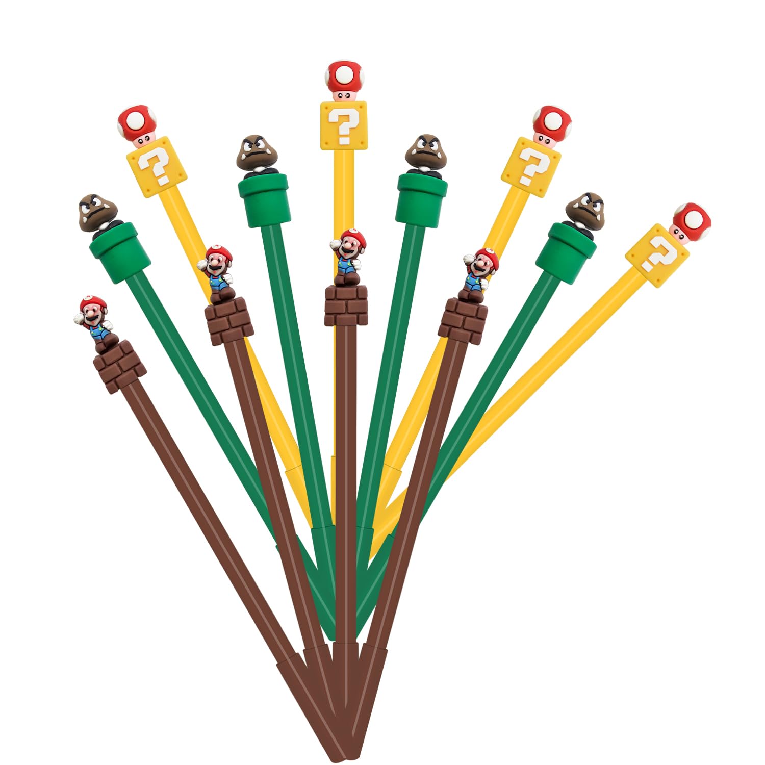 VIEKIER 12 Pcs Mario Gel Pen Mario Party Favors Gel Pen Mario Themed Gifts for for Kids