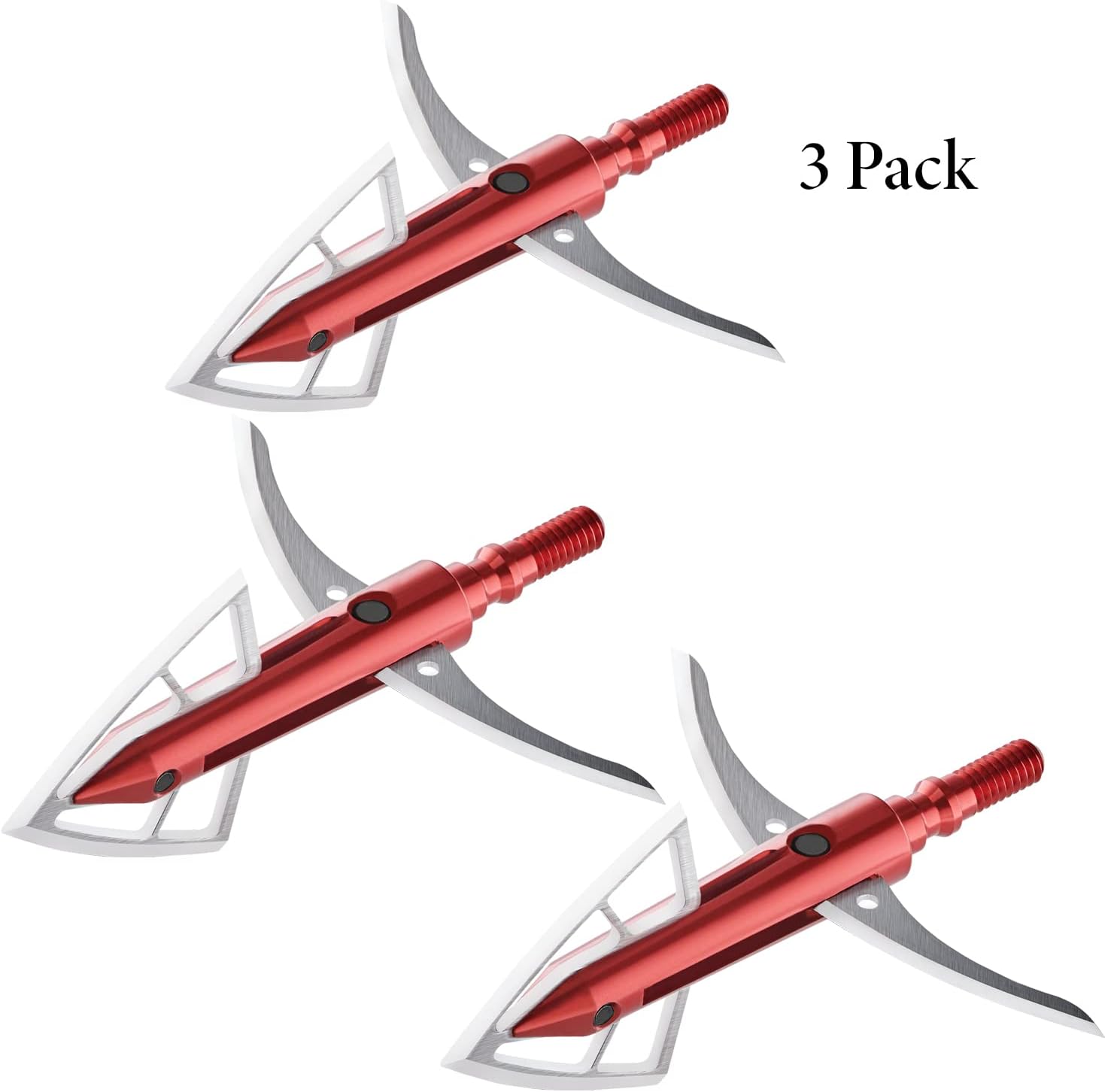Bloodsport Gravedigger Extreme 4-Blade Hunting Hybrid Mechanical Broadhead with Cut-on-Contact Tip - 100 Grains | 2.25" Cutting Diameter | 3 Pack
