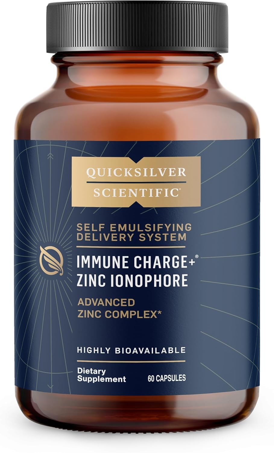 Quicksilver Scientific Immune Charge+ Zinc Ionophore, Luteolin, 60 Capsules