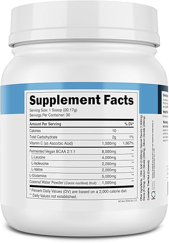 Miniatura 8 de Transparent Labs BCAA Glutamina - 8000 mg de BCAA en polvo con L glutamina para recuperación después del entrenamiento, crecimiento muscular y mayor
