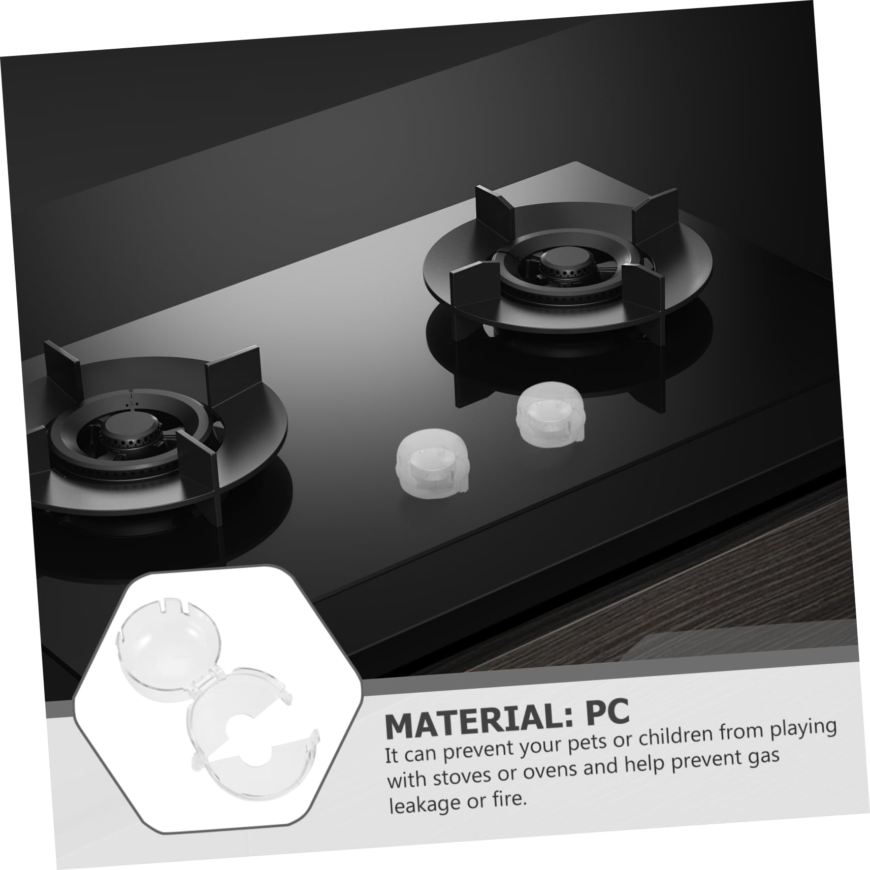 FAVOMOTO Stove Knob Guard Kitchen Safety Guard Gas Stove Cover 4pcs Set Easy Install