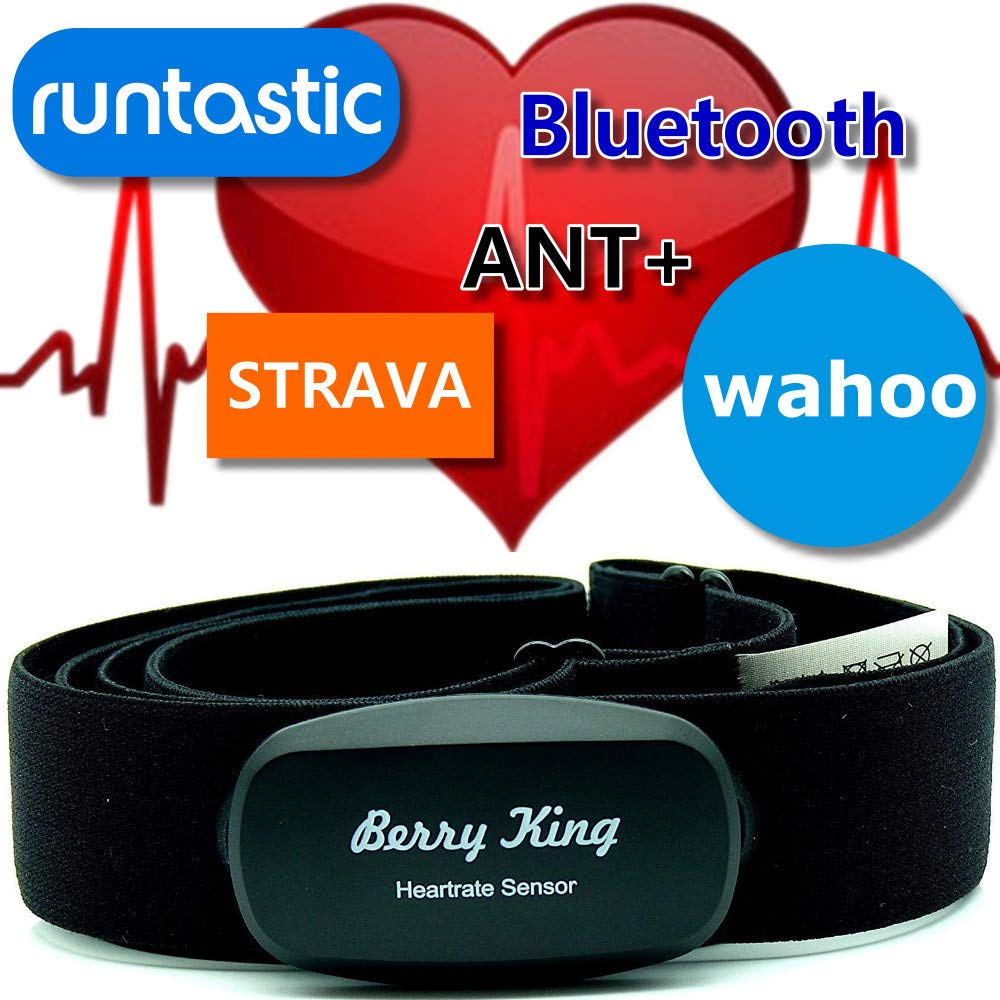 BerryKing Replacement Chest Strap Soft Strap Black – Suitable for most Sensors Like Heart Beat, Polar, Garmin etc – Adjustable Size (Approx. 67 – 105 cm)