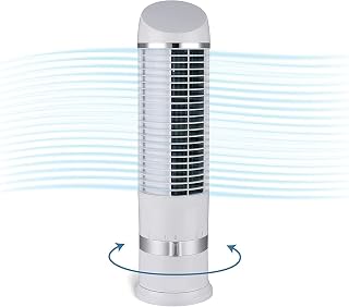 Meown Tower Oscillating Fan 16'- Desktop Mini Tower fan with 3 Speed Setting - Portable TowerFan - Quiet Cooling - Ideal for Desktop, Bedside Table, Home or Office Use (White)