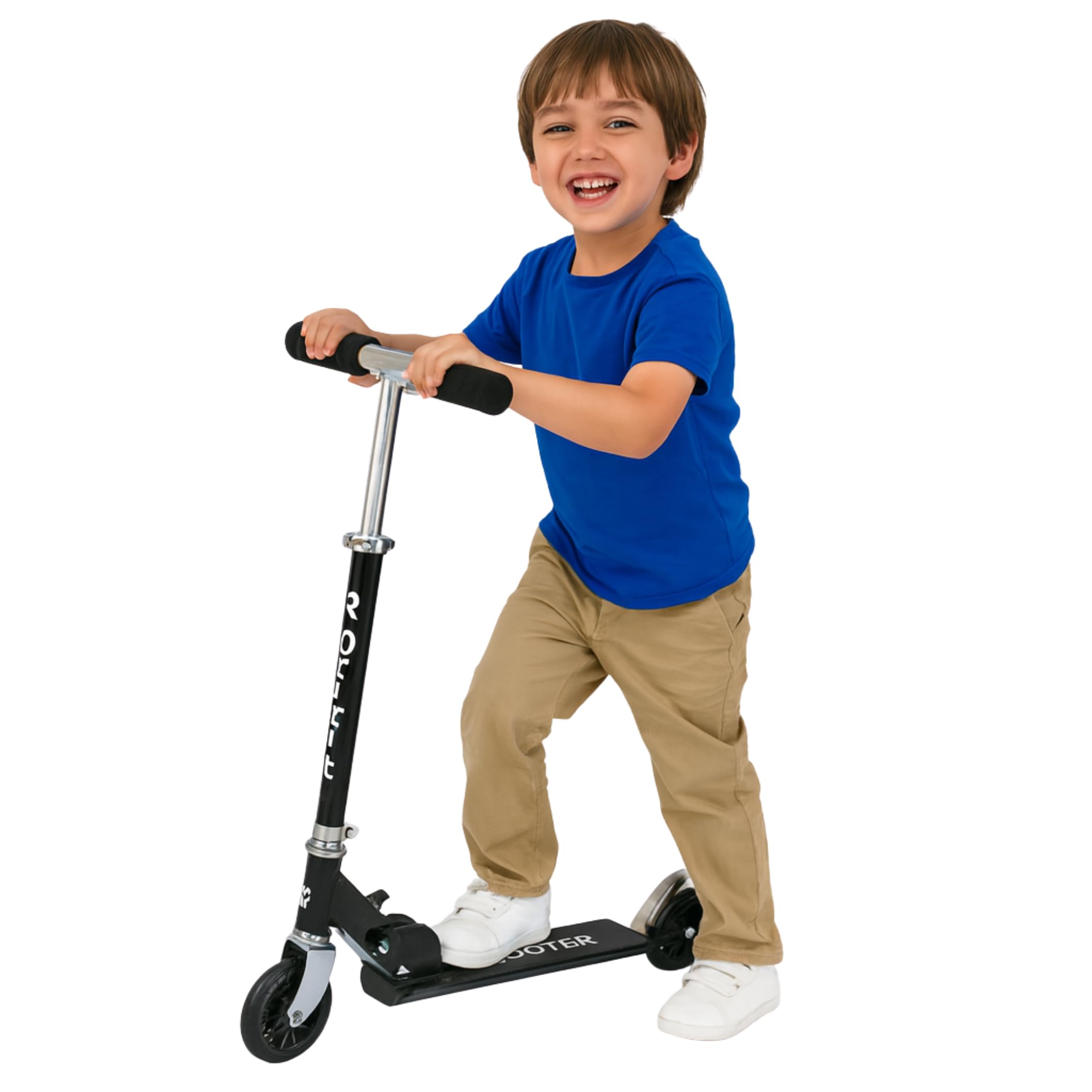 Kick Scooter for Girls and Boys Ages 2-5 - Lightweight, Foldable, Metal Frame, and Adjustable Handlebars, Foldable for Riders up to145 lbs