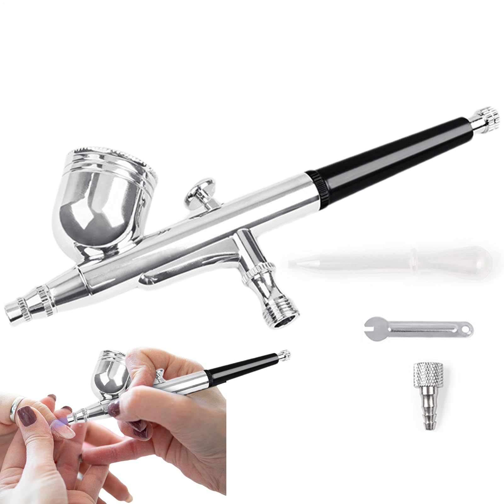 Aérographe pour ongles et gâteaux avec set haute pression et pistolet 0.3mm