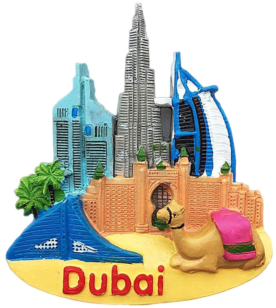 3D Burj Al Arab,Burj Khalifa,Atlantis of Dubai Fridge Magnet,Home & Kitchen Decoration Magnetic Sticker Dubai Refrigerator Magnet Travel Souvenir Gift