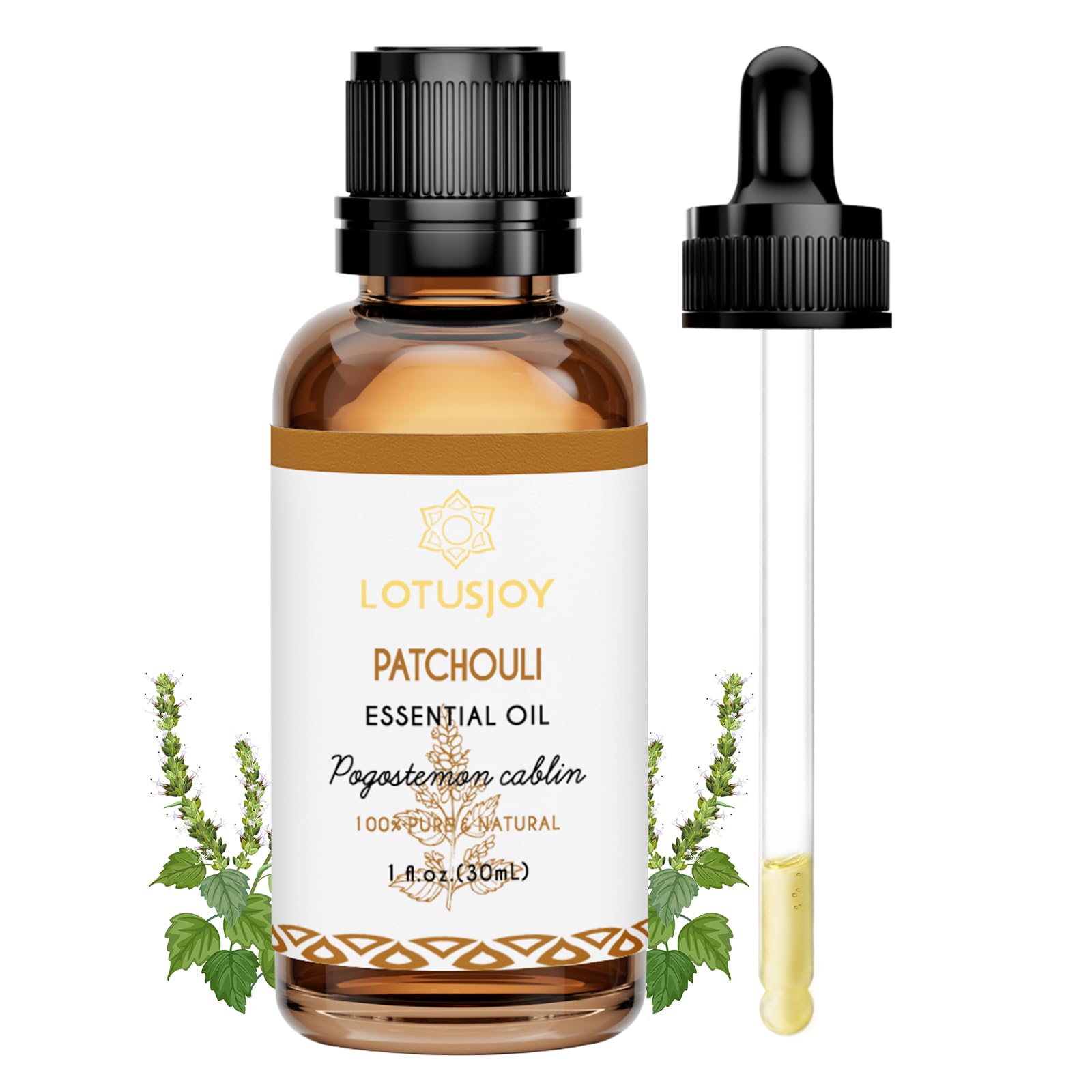 Patchouli Essential Oil for Skin Hair Diffuser, 1 Oz