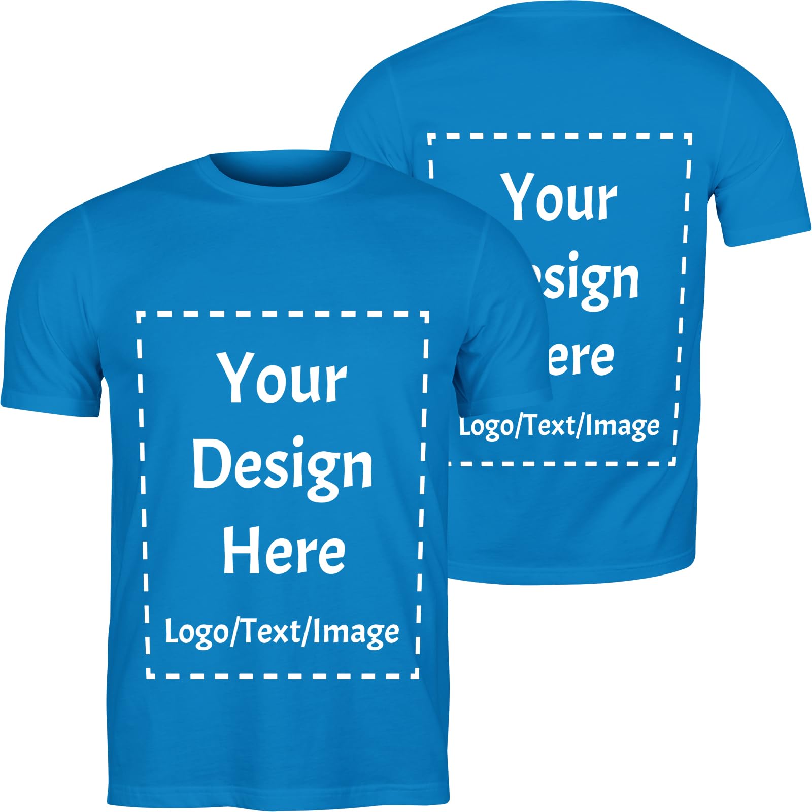 Custom T Shirts Unisex Customized Shirts Bulk Design Your Own Short Sleeve Tee Shirts with Logo Text