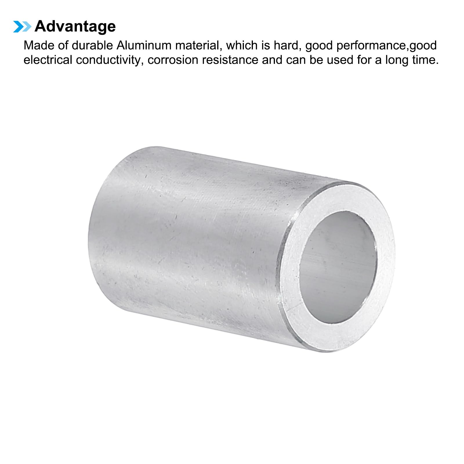PATIKIL M10 Aluminum Spacers, 6pcs 3/8" x 5/8" Round Metal Spacers for 3/8 or M10 Screw Bolts - Image 4