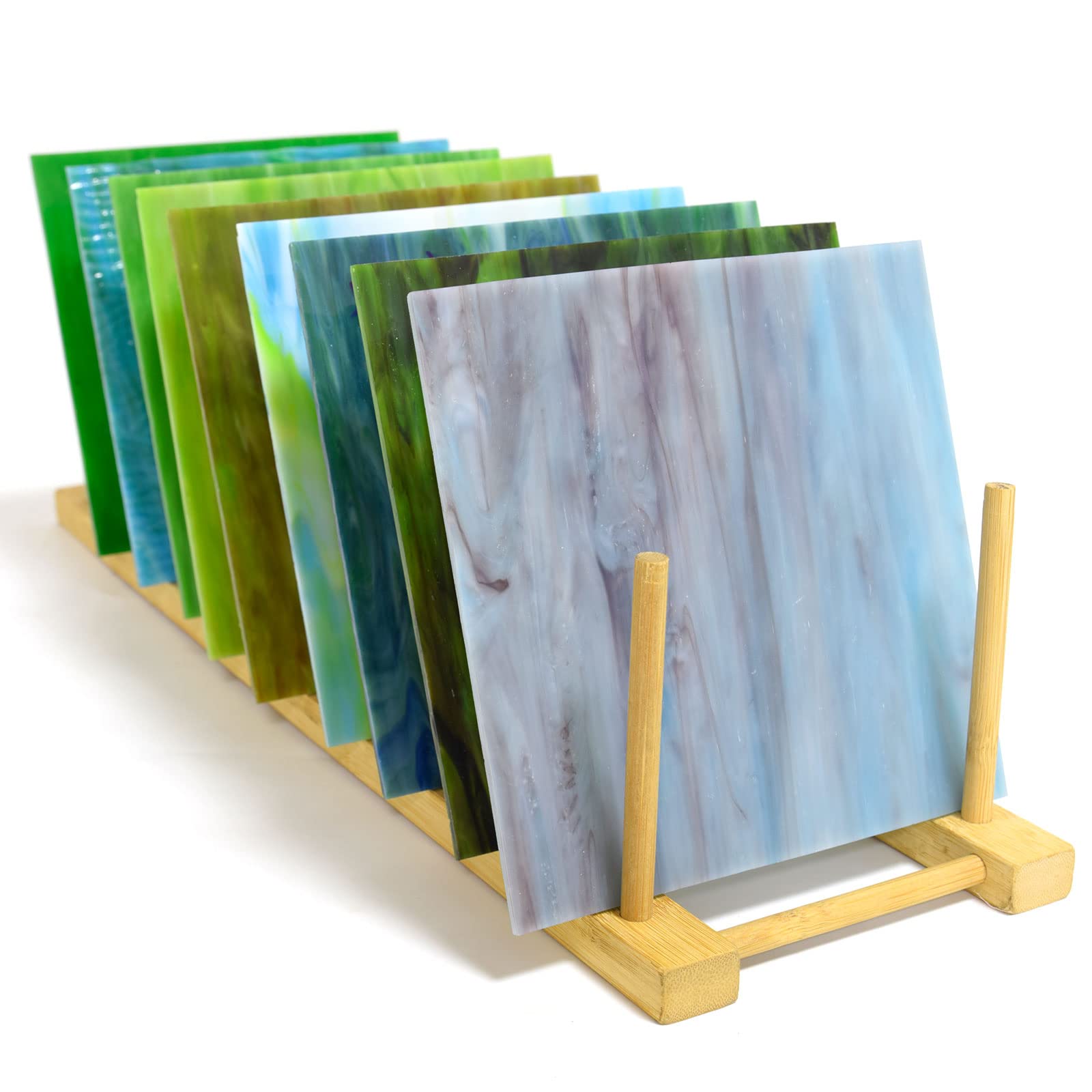 KIPHEPI 9 stuks verschillende getextureerde gemengde texturen gekleurde glazen vellen 15 x 15 cm kathedraal kunstglas voor gekleurd glas maken accessoires en mozaïektegels voor ambachten (rode series