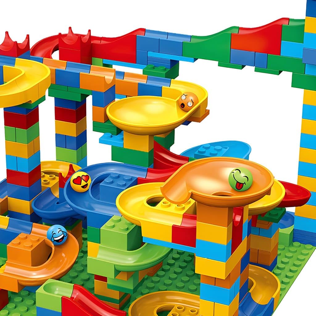 Pista delle biglie di mattoncini composta da 514 elementi, per bambini da 6 anni
